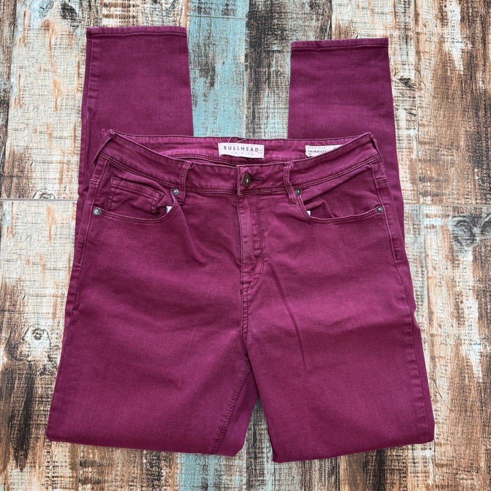 Women’s Juniors “BULLHEAD” High-waisted Skinny Jeans | #T7 - Picture 3 of 12